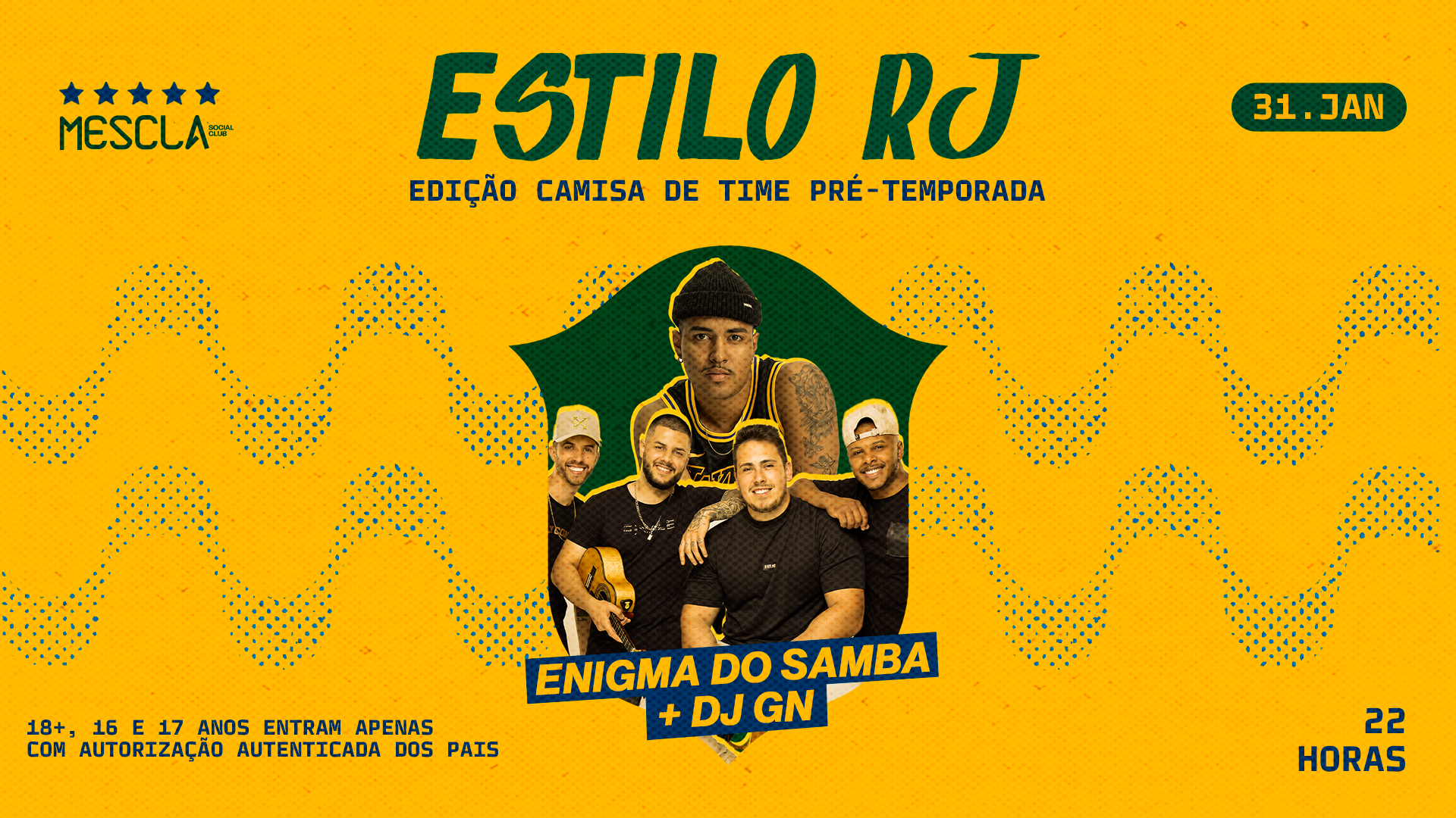 Estilo RJ Edição Camisa de Time Pré-Temporada